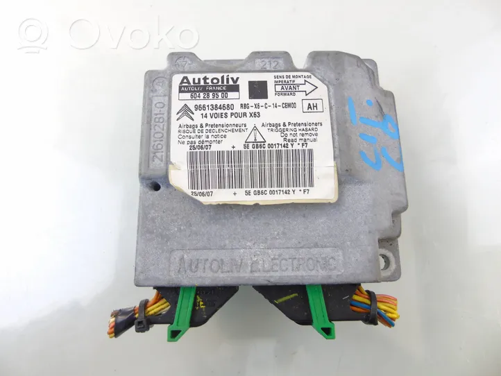 Citroen C6 Airbag control unit/module 9661384680