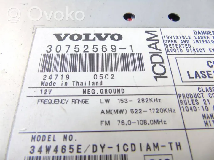 Volvo V50 Radio/CD/DVD/GPS-pääyksikkö 30752569-1