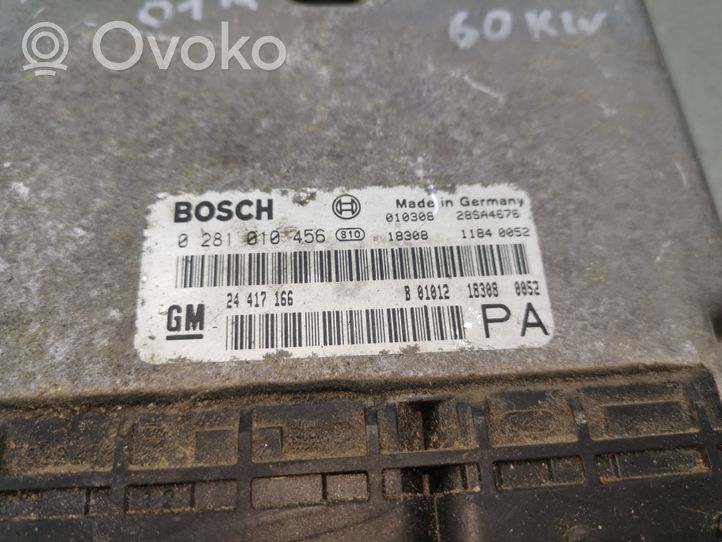 Opel Astra G Sterownik / Moduł ECU 0281010456