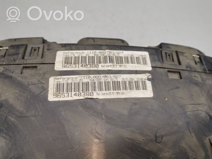 Peugeot 607 Tachimetro (quadro strumenti) 9653140380