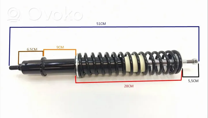 Aixam D-TRUCK Ammortizzatore anteriore con molla elicoidale 4K009