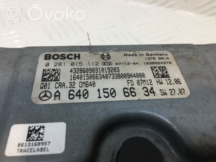 Mercedes-Benz A W169 Komputer / Sterownik ECU silnika A6401506634