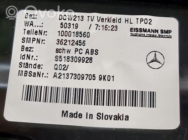 Mercedes-Benz E W213 Boczki / Poszycie drzwi tylnych A2137309705