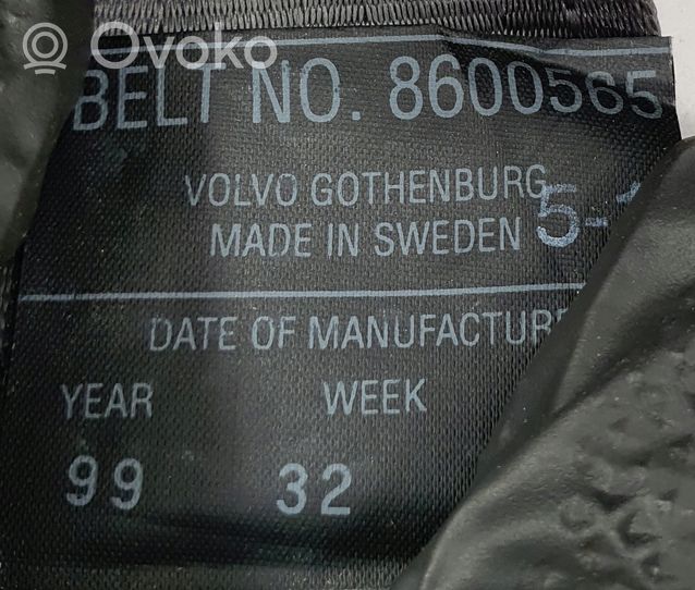 Volvo C70 Cintura di sicurezza posteriore 8600565