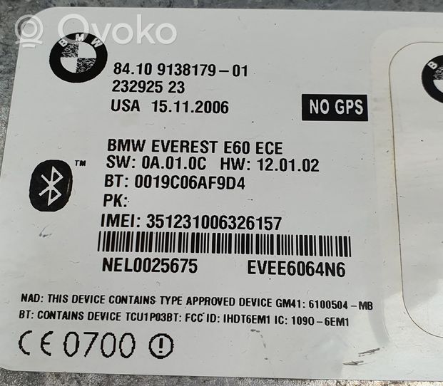 BMW 6 E63 E64 Bluetooth modulis 9138179