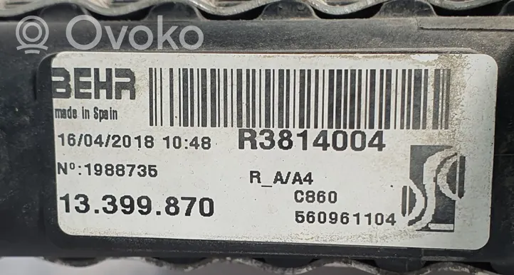 Opel Adam Aušinimo skysčio radiatorius 560961104