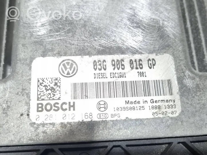 Volkswagen Caddy Kit centralina motore ECU e serratura 0281012168