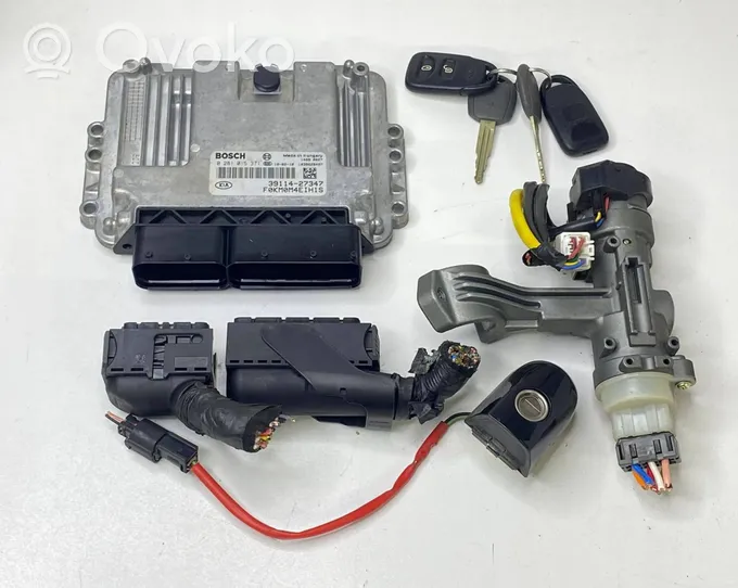 KIA Sportage Engine ECU kit and lock set 0281015371