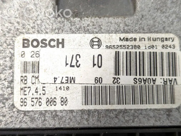 Peugeot 1007 Kit calculateur ECU et verrouillage 0261298904