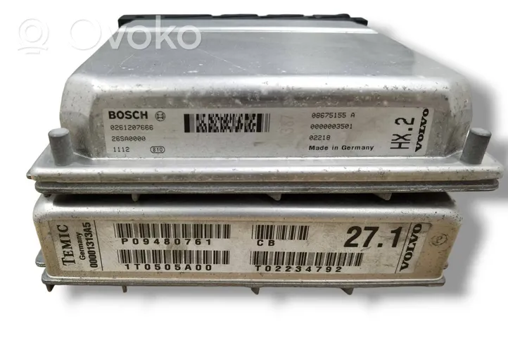 Volvo S60 Kit centralina motore ECU e serratura 0261207666