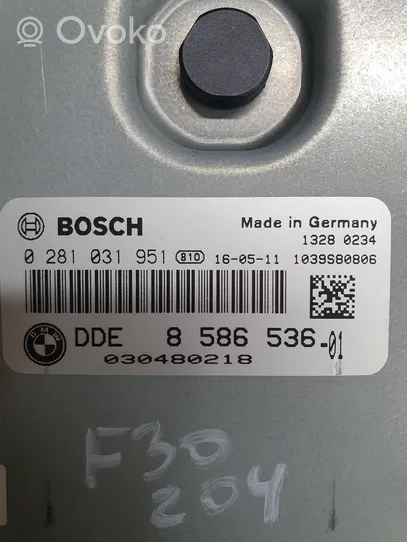 BMW 3 F30 F35 F31 Motorsteuergerät/-modul 8586536