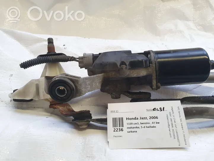 Honda Jazz Moteur d'essuie-glace 76505SAAG110M