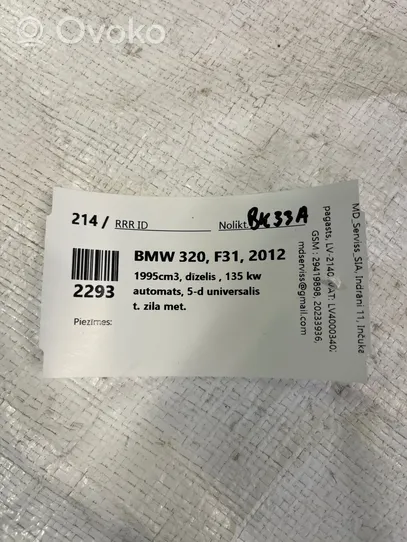 BMW 3 F30 F35 F31 Ajovalonpesimen pesusuuttimen kansi/suoja 7276385