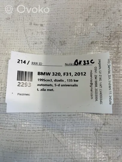 BMW 3 F30 F35 F31 Module de fusibles 922487904