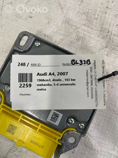 Audi A4 S4 B7 8E 8H Oro pagalvių valdymo blokas 8E0959655G