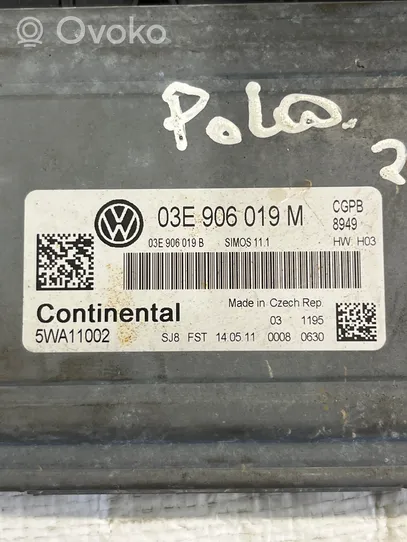 Volkswagen Polo V 6R Centralina/modulo del motore 03E906019M