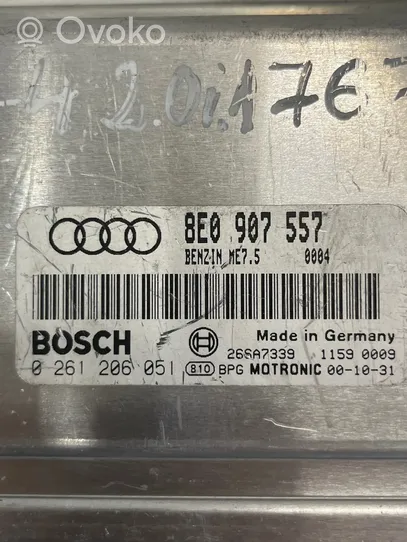 Audi A4 S4 B6 8E 8H Dzinēja vadības bloks 8E0907557