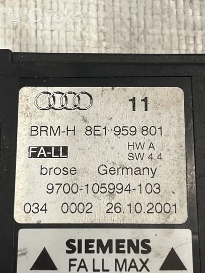 Audi A4 S4 B6 8E 8H Etuoven ikkunan nostomoottori 8E1959801