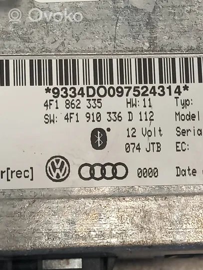 Audi A6 S6 C6 4F Module unité de contrôle Bluetooth 4F1862335