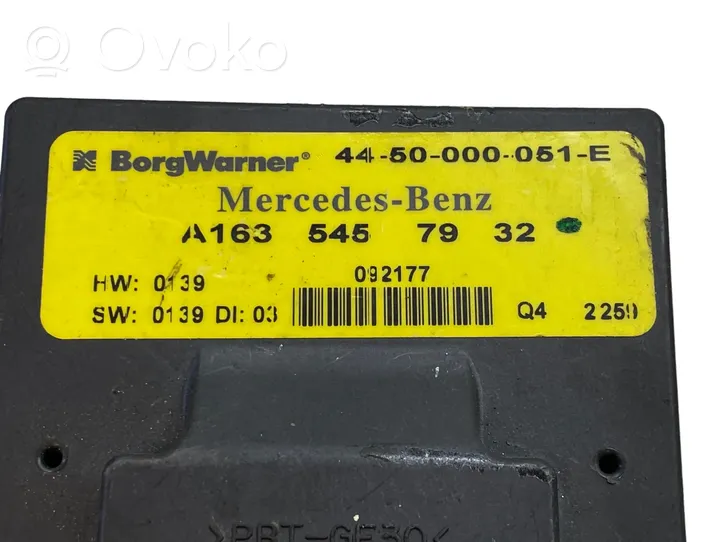Mercedes-Benz ML W163 Pavarų dėžės reduktorius (razdatkės) valdymo blokas A1635457932