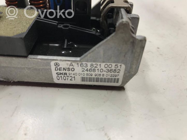 Mercedes-Benz ML W163 Resistencia motor/ventilador de la calefacción A1638210051