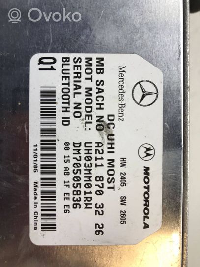 Mercedes-Benz CLS C219 Bluetoothin ohjainlaite/moduuli a2118703226