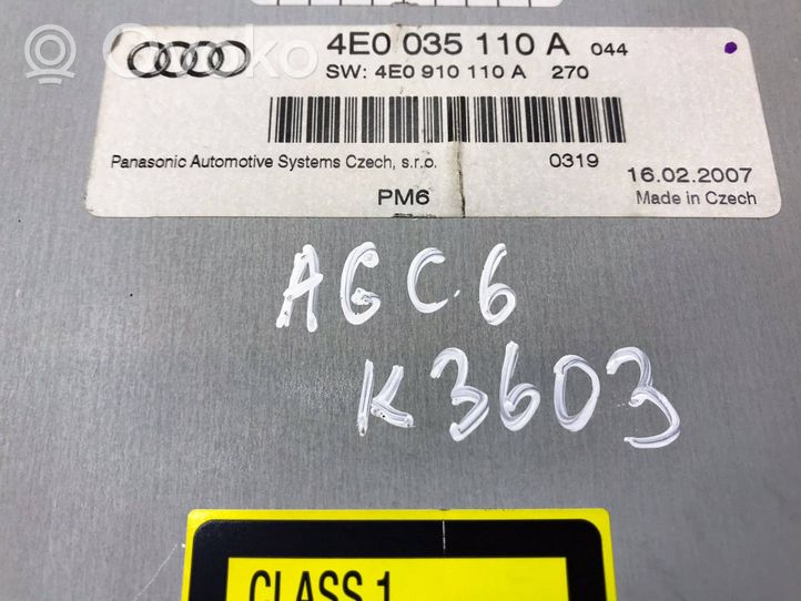 Audi A6 S6 C6 4F CD/DVD mainītājs 4e0035110a