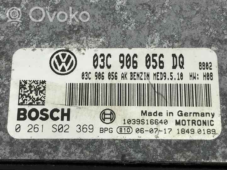 Volkswagen Golf V Moottorinohjausyksikön sarja ja lukkosarja 03C906056DQ