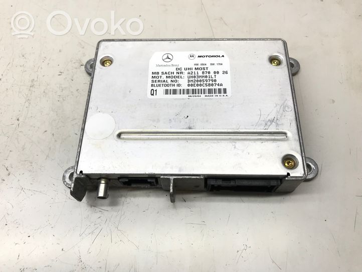 Mercedes-Benz C W203 Bluetoothin ohjainlaite/moduuli A2118700026