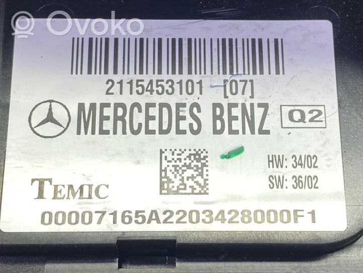 Mercedes-Benz E W211 Saugiklių dėžė (komplektas) 2115453101