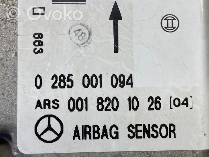 Mercedes-Benz E W210 Centralina/modulo airbag 0018201026