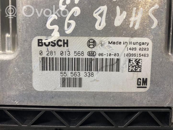 Saab 9-5 Komputer / Sterownik ECU i komplet kluczy 55563338