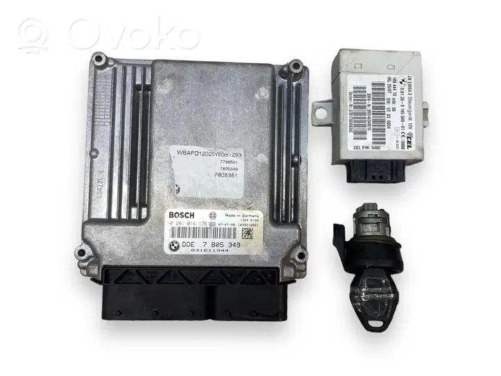 BMW X3 E83 Kit centralina motore ECU e serratura 0281014176