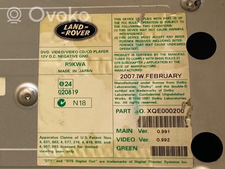 Land Rover Range Rover Sport L320 CD/DVD keitiklis XQE000200