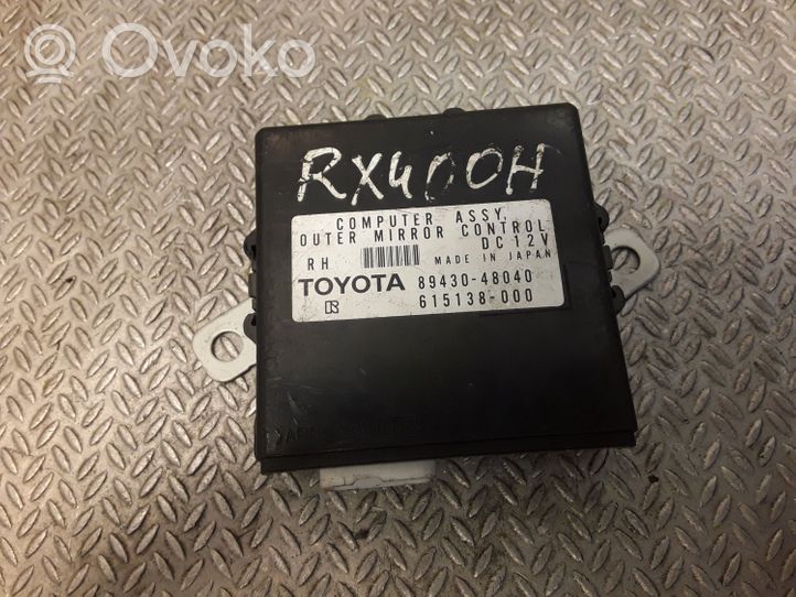 Lexus RX 330 - 350 - 400H Inne wyposażenie elektryczne 8943048040