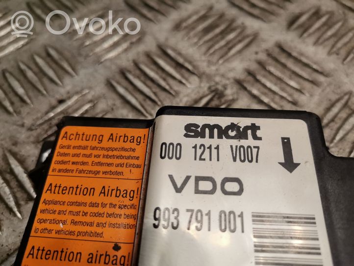 Smart ForTwo I Sterownik / Moduł Airbag 0001211V007