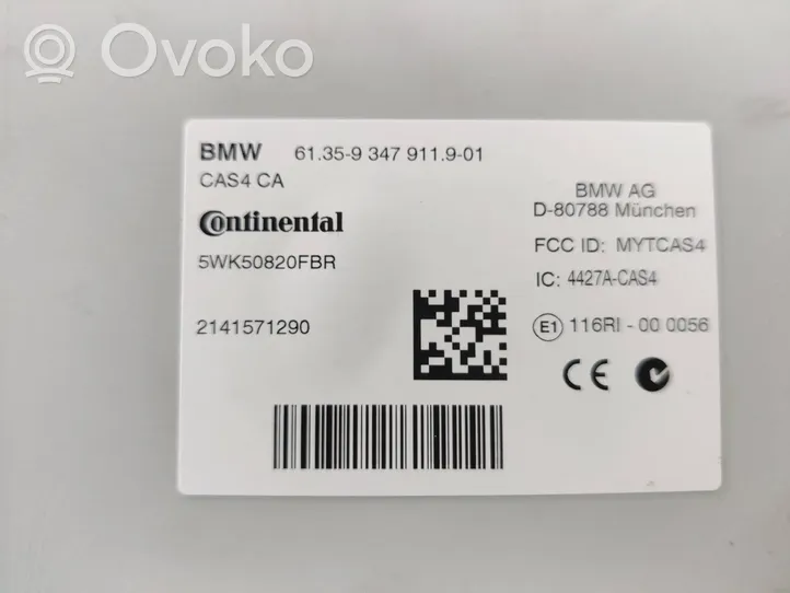 BMW 5 F10 F11 CAS-ohjainlaite/moduuli 9347911
