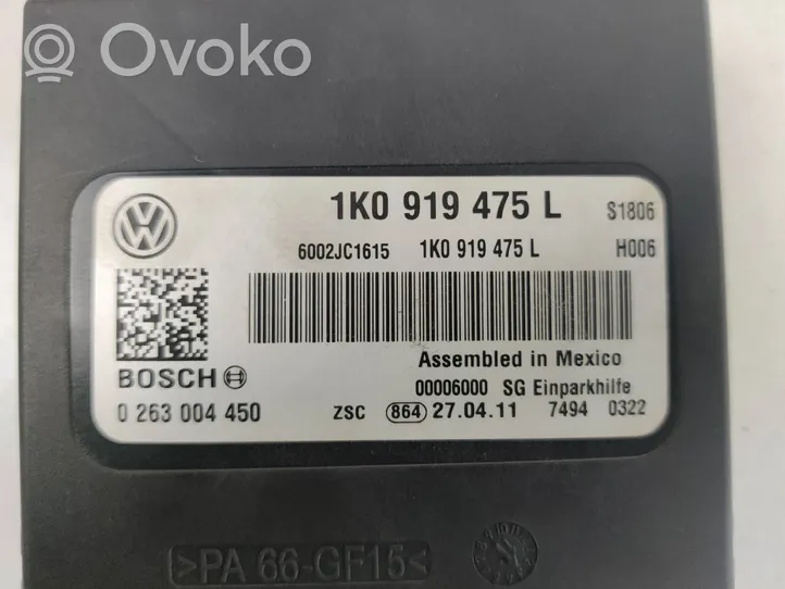 Volkswagen Caddy Sterownik / Moduł parkowania PDC 1K0919475L