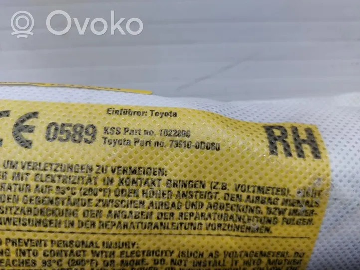 Toyota Auris 150 Poduszka powietrzna Airbag fotela 