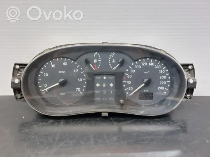 Renault Clio II Compteur de vitesse tableau de bord 