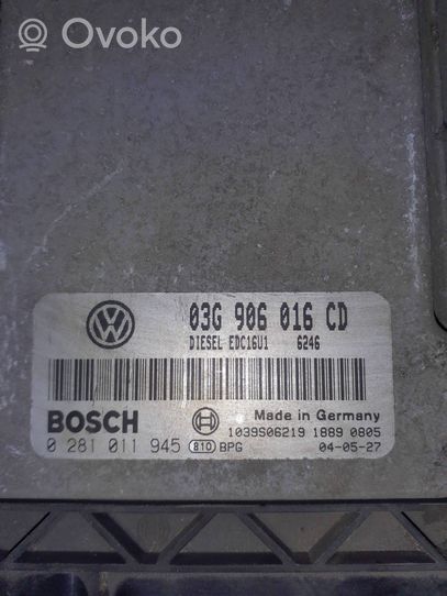 Volkswagen Touran I Moottorin ohjainlaite/moduuli 03G906016CD