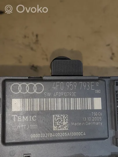 Audi A6 S6 C6 4F Oven ohjainlaite/moduuli 4F0959793E