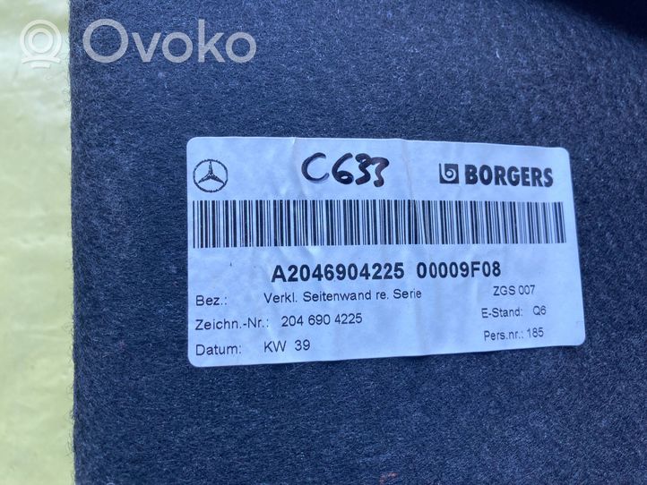 Mercedes-Benz C AMG W204 Panneau, garniture de coffre latérale A2046904225