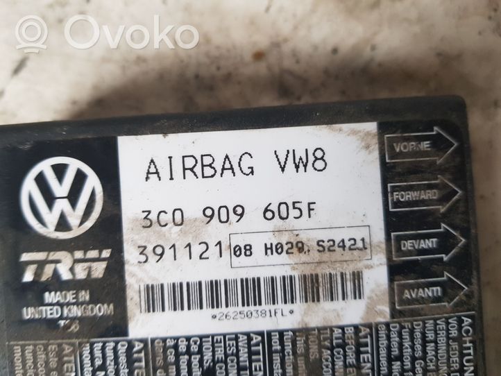 Volkswagen PASSAT B6 Sterownik / Moduł Airbag 3C0909605F