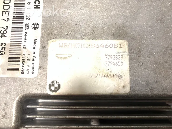 BMW 5 E60 E61 Sterownik / Moduł ECU DDE7794650