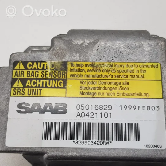 Saab 9-3 Ver1 Sterownik / Moduł Airbag A0421101