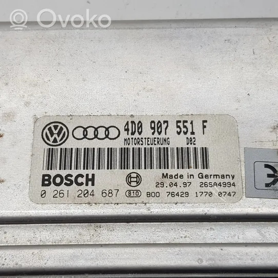 Audi A6 S6 C5 4B Calculateur moteur ECU 4D0907551F