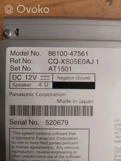 Toyota Prius (XW50) Unité principale radio / CD / DVD / GPS 8610047561