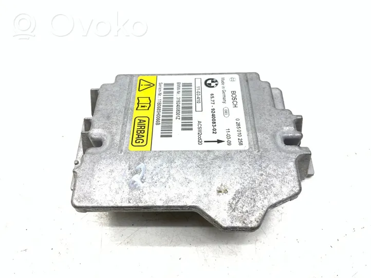 BMW X5 E70 Module de contrôle airbag 9240083