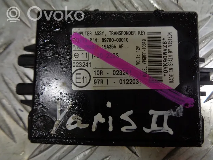 Toyota Yaris ASC-ohjainlaite/moduuli 89780-0D010